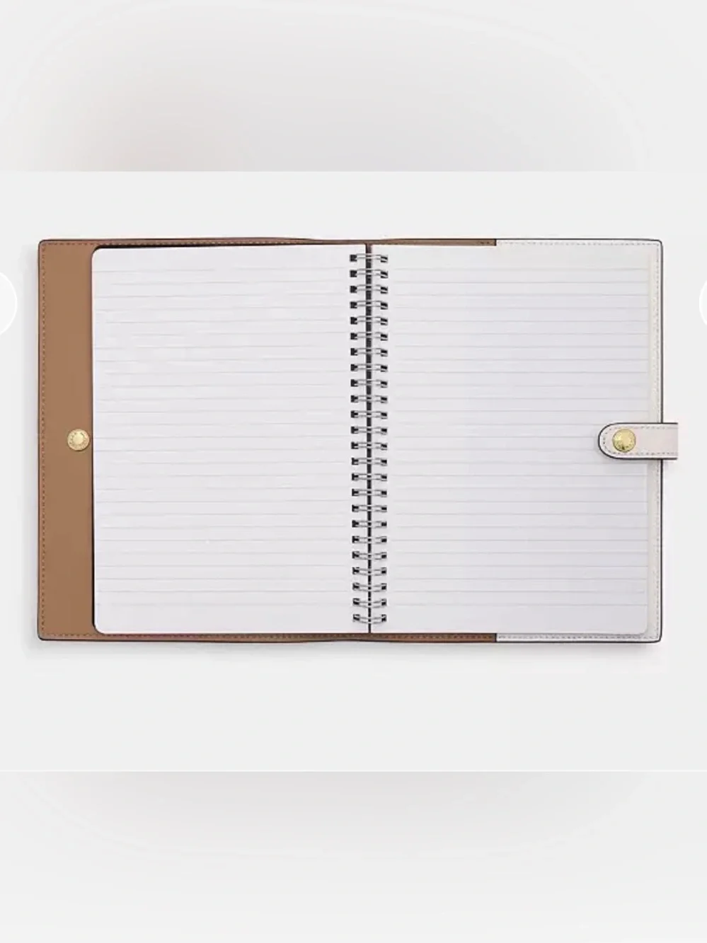 Coach Light Pink & White Signature Agenda Cover with Snap
